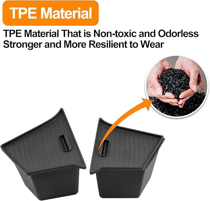 Custom Fit Trunk Storage Bins for Tesla Model Y Juniper 2025-2026 - Rear Cargo Organizer with Lids - TPE Waterproof & Odorless Car Interior Accessories