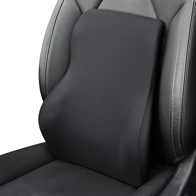 Memory Foam Lumbar Support Pillow for Car, Highly Supportive Back Cushion for Driving, Wheelchair, Office, Home and TravelMemory Foam Lower Back Cushion for Low Back Pain Relief