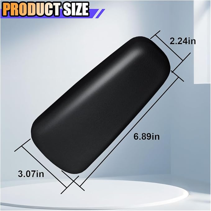 2PCS Car Door Armrest Pads, Soft Memory Foam Car Knee Leg Elbow Cushion, Leather Car Arm Rest Pillow for Comfort Support, Universal Car Interior Accessories for Most Vehicles (Black)