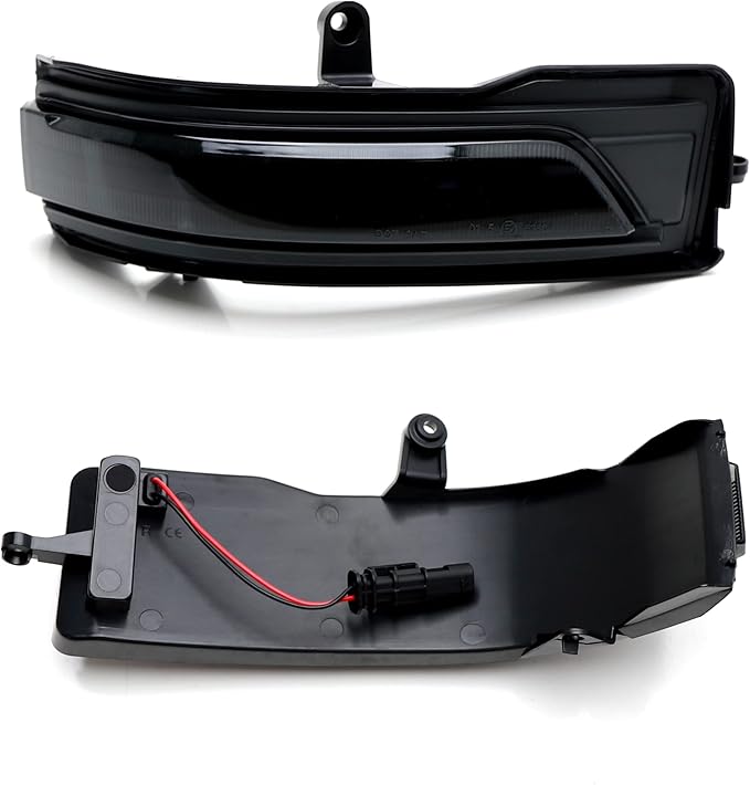 iJDMTOY Smoked Lens Dynamic Sequential Blink/Flow Full LED Side Mirror Turn Signal Light Assembly Kit Compatible with 2019-up Dodge RAM 1500