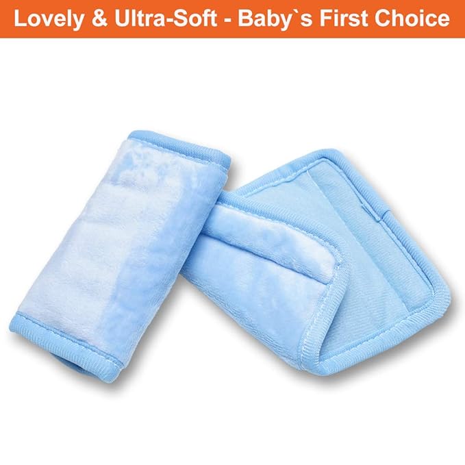 COOLBEBE Car Seat Straps Shoulder Pads for Baby Kids, Super Soft Seat Belt Covers for All Car Seats/Pushchair/Stroller/High Chair