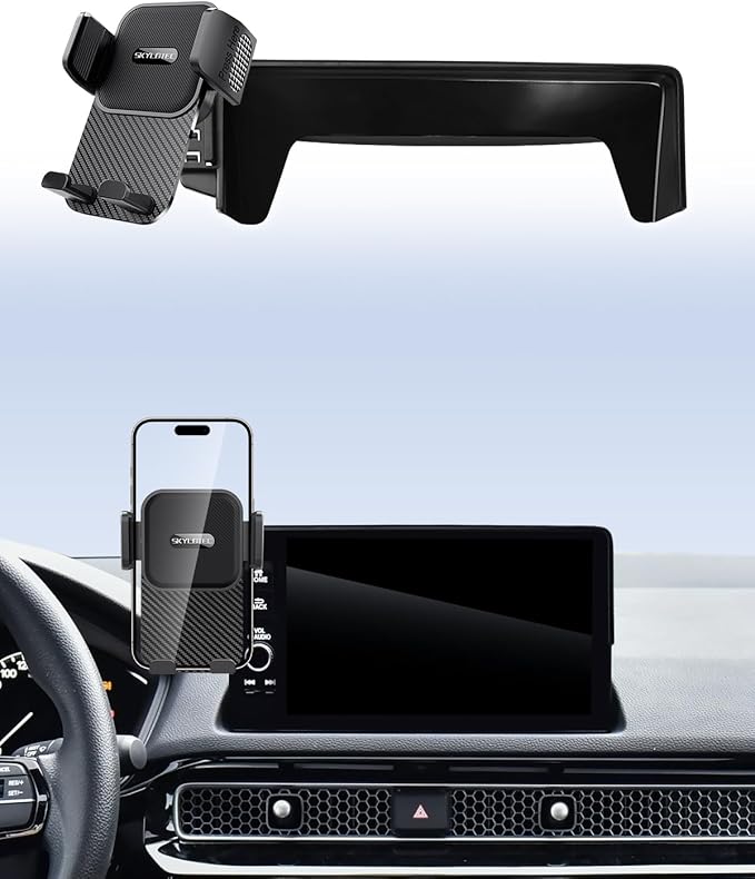 SKYLOTEC Car Phone Holder for Honda Civic 2022 2023 2024 2025 2026 Accessories 7/9-Inch Screen Fixed Clip, Automobile Cradles Phone Mount, Cell Phone Base Not Block Air Vent