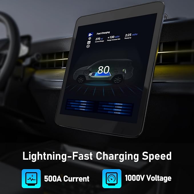 2026 Upgraded Tesla Supercharger to CCS1 Charger Adapter, [Max 500A 1000V] Fast Charge Electric Vehicle Charging Adapter, NACS to CCS Electric Vehicle Adapter Fit for All Ford EVs, GM, Rivian