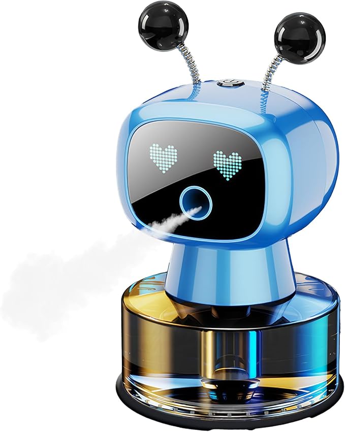AI Car Robot Aromatherapy Diffuser - Automatic Air Freshener Spray, Ideal Gift for Car & Perfume Lover (Blue Ocean)