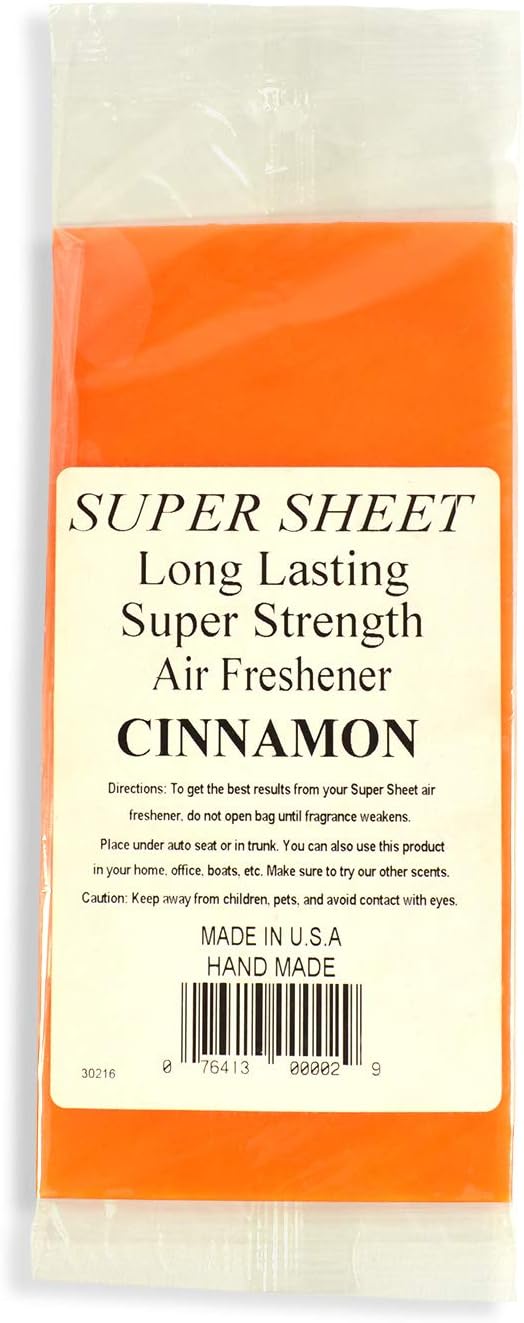 Jenray Super Sheet Small (7.5"x3.75") Under Seat Car Air Freshener (Cinnamon)