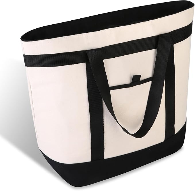 mosago Insulated Cooler Tote Bags, DIY Your Creative Designs, The Tote Transforms from Grocery Runs to Weekend Adventures, Large Leak Proof Food Delivery Bag Frozen/Thermal Foods, Collapsible
