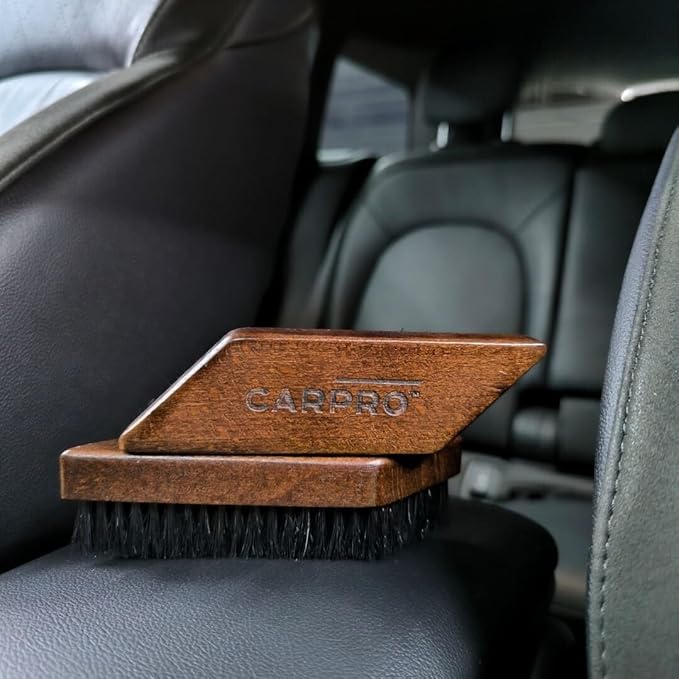 CARPRO Leather Brush - Cleaning Brush for Car Interior Upholstery, Leather Seats, Furniture, Couch, Sneakers, Boots, Bags & More [Works on Natural, Synthetic, Vinyl, Fabric] - (1 Pack)