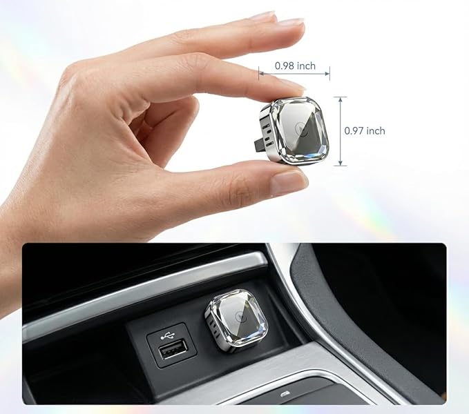 2-in-1 Wireless CarPlay Adapter & Wireless Android Auto Adapter, 5.8GHz Mini Dongle, Auto Reconnect, Plug & Play, Converts Factory Wired to Wireless for Cars 2016+