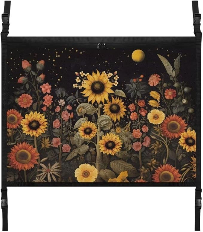 Flower Cluster Print Car Roof Storage Bag Car Storage Bag Organizer Multi-Purpose Car Bag Storage Box Organizer Pouch Pocket Large Capacity Storage for Small Items