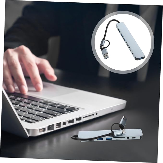 TEHAUX USB Hub Expander Type Connector for Laptops Fast Data Transfer for Printers Hard Drives and More No Driver Needed Portable Design