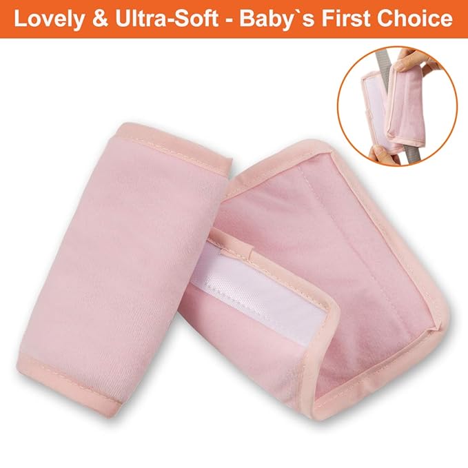 COOLBEBE Car Seat Straps Shoulder Pads for Baby Kids, Super Soft Seat Belt Covers for All Car Seats/Pushchair/Stroller/High Chair