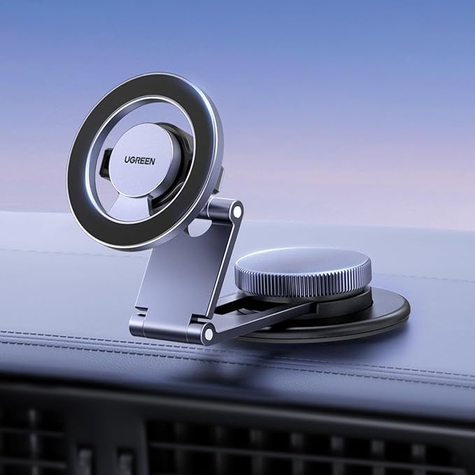 UGREEN for Magsafe Car Mount 360° Rotation Magnetic Phone Holder Dashboard Car Cellphone Holder Compatible with iPhone 17 16 15 14 13 12 Series and MagSafe Case