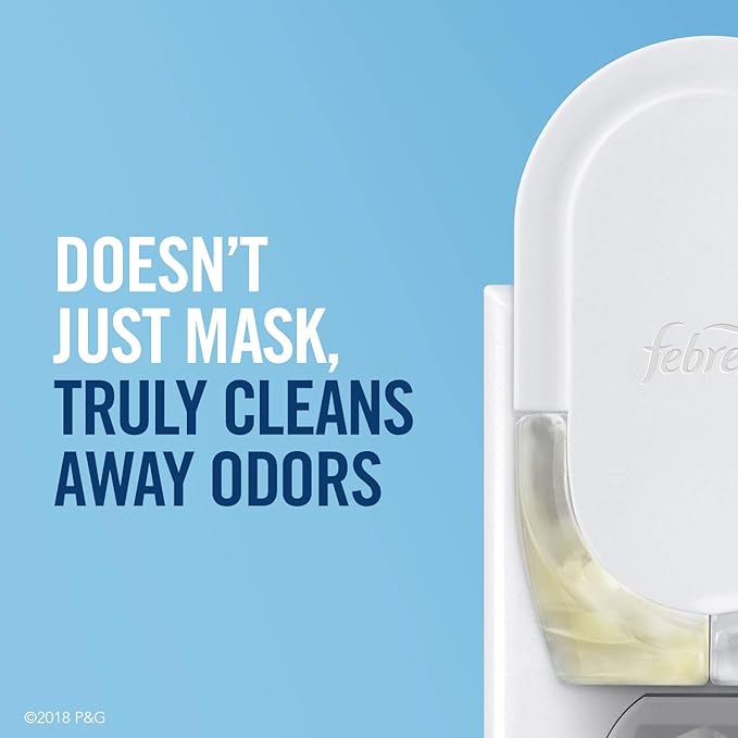 Febreze Plug In Air Freshener Fade Defy Plugs, Scented Oil Warmer- Pack of 4