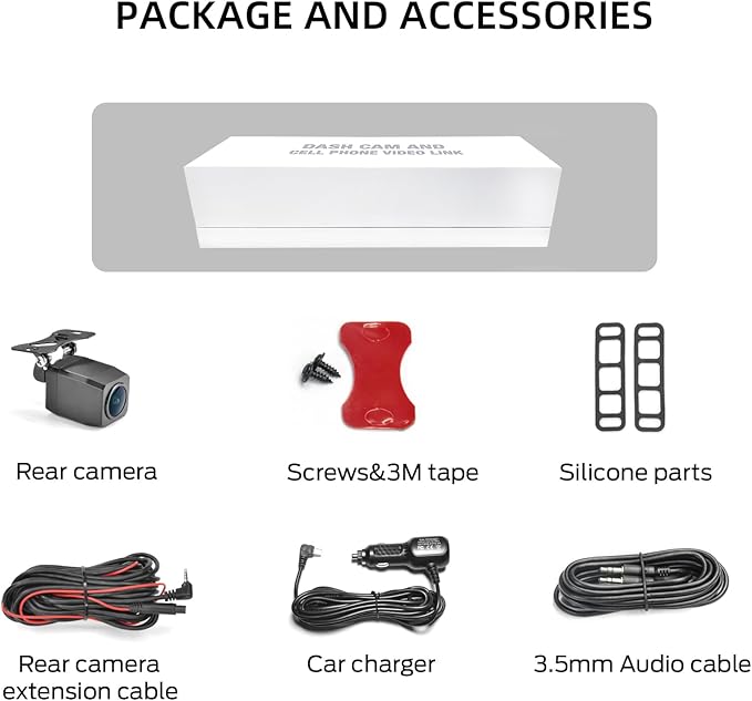 KBD 11.26'' 4K Smart Rear View Mirror Dash Cam Front and Rear, Android Auto Carplay with Backup Camera for Car Recording Parking Assistance Night Vision