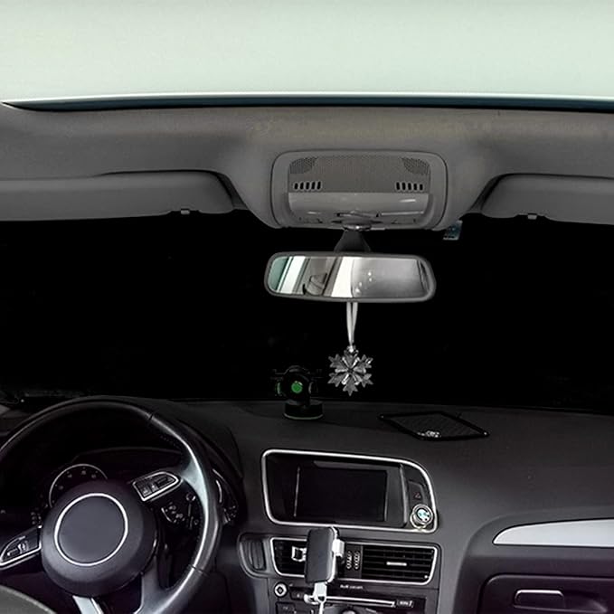LoyaForba Car Magnetic Windshield Snow Cover for Ice, All Weather Application Windshield Cover, Snow and Wiper Protector for Most Cars, SUVs, Vans, Winter Car Front Window Accessories
