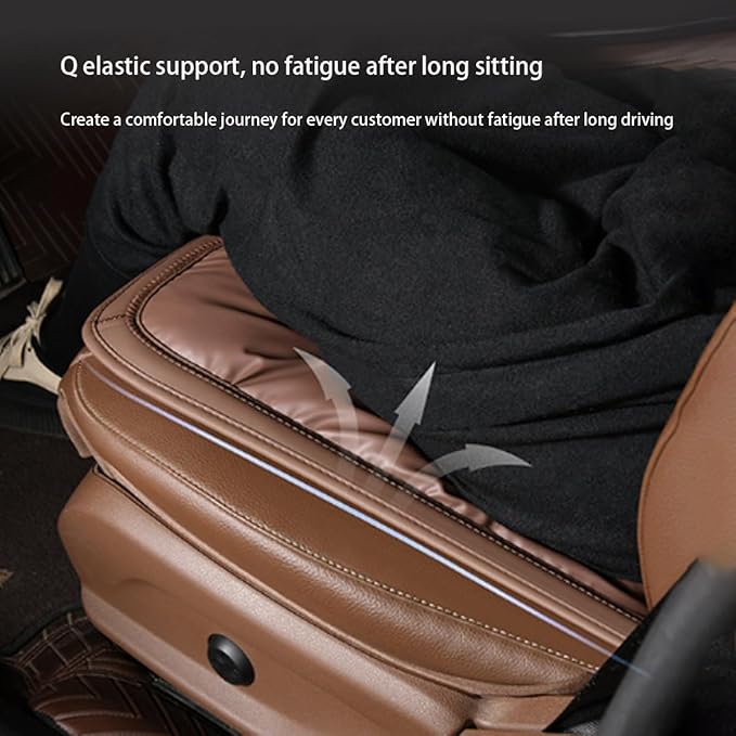 Car Seat Cushion,Personalized Lumbar Support Cushion (Khaki,Three-Piece Set)