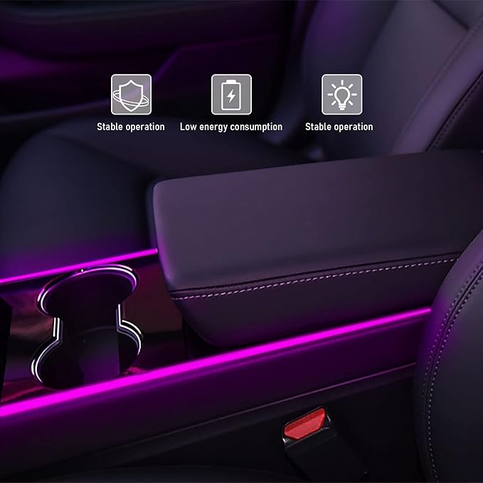 Tesla Model 3 Model Y Interior car Lights, RGB Neon Light Kits with APP and Remote Control, Tesla Ambient Lighting Accessories