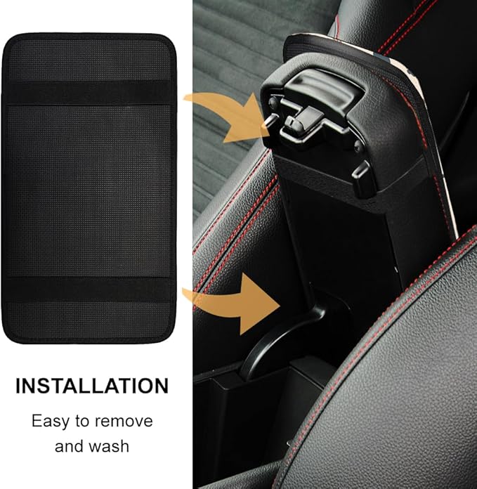 1pc Center Console Armrest Cover Pad 12.6x7.5 inch Dog Paw Prints Bones Neoprene Car Armrest Cushion Waterproof Armrests Seat Box Cover Protector for Universal Cars Vehicles SUVs
