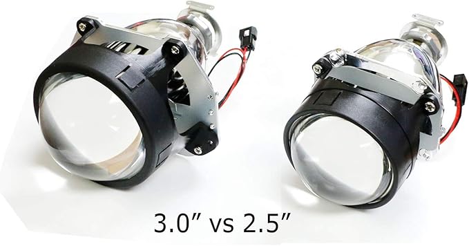 iJDMTOY 3.0-Inch H1 Bi-Xenon Projector Lens Compatible With Car Lighting Retrofit, Custom DIY Job, For Off-Road Use Or Show Purpose