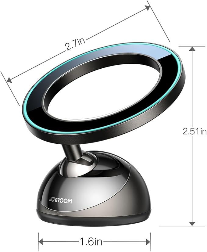 JOYROOM for MagSafe Car Mount, All-Metal Magnetic Phone Holder for Car, [Stronger Magnet] Car Magnet Phone Mount for Dash, Fit for iPhone 16 15 14 13 12