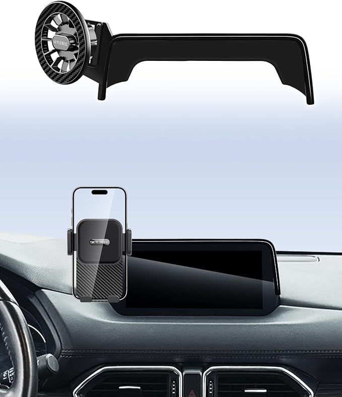 SKYLOTEC Car Phone Holder for Mazda CX-5 CX5 2017 2018 2019 2020 Accessories 7-Inch Screen Fixed Clip, Automobile Cradles Magnetic Phone Mount Compatible with MagSafe, Strong Magnets Cell Phone Base