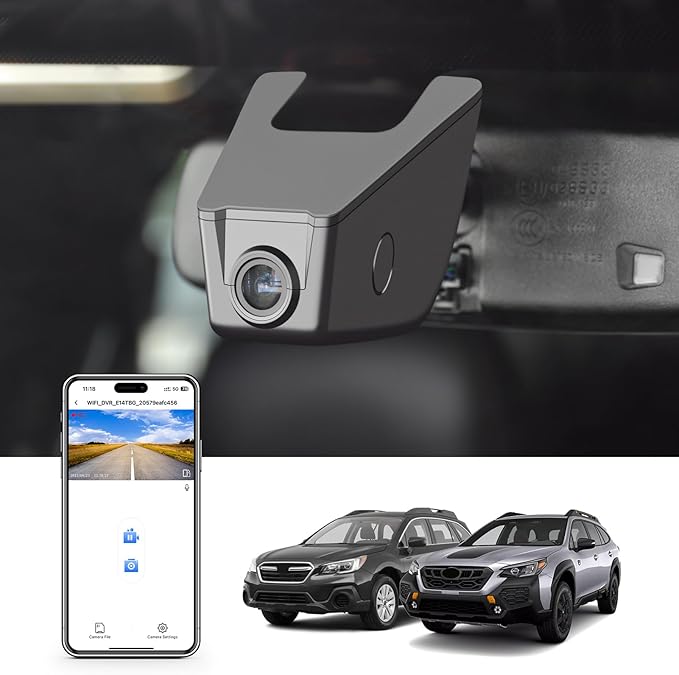 Mangoal 4K Dash Cam Custom fit for Subaru Outback Gen5 BS 2016-2019, Gen6 BT 2020-2025, 2.5i Limited 2.5i Premium 3.6R Limited and More, Integrated OEM Look, UHD 2160P Video, App & WiFi, 64GB Card