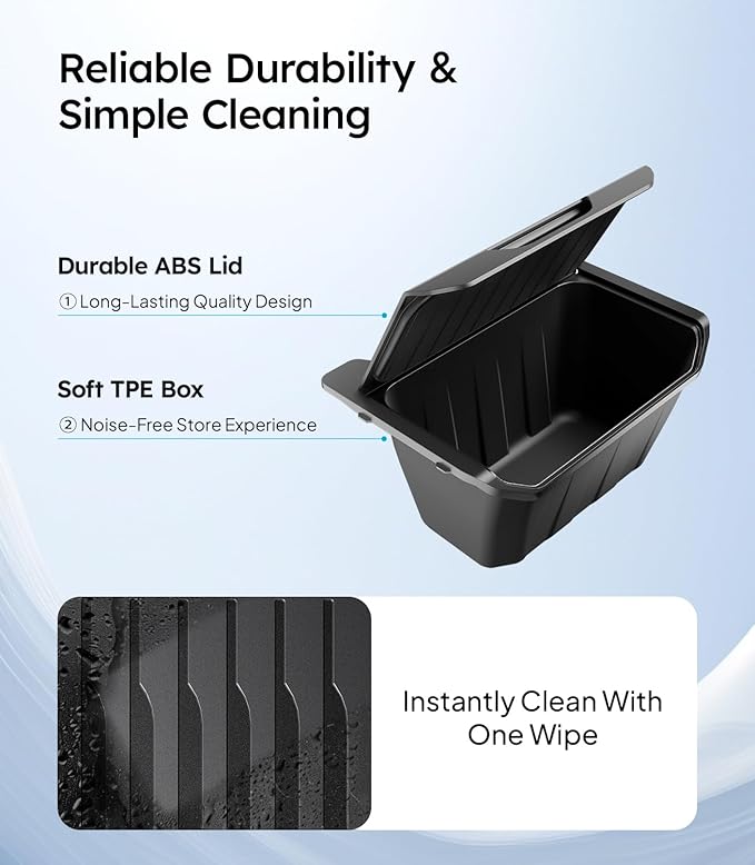 Wigoo Upgrade Tesla Model Y Accessories Rear Center Console Organizer [Partitioned Storage & Stable Installation] Backseat Storage Box for Tesla Model Y 2020~2025 (Not Fit Model Y Juniper)