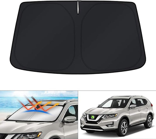 KUST Windshield Sun Shade for 2014-2020 Nissan Rogue Accessories (NOT for Rogue Sport & 2021 Rogue 3rd Gen. T33) Sunshade Foldable Window Sun Protector Block UV Rays Keep Car Cooler