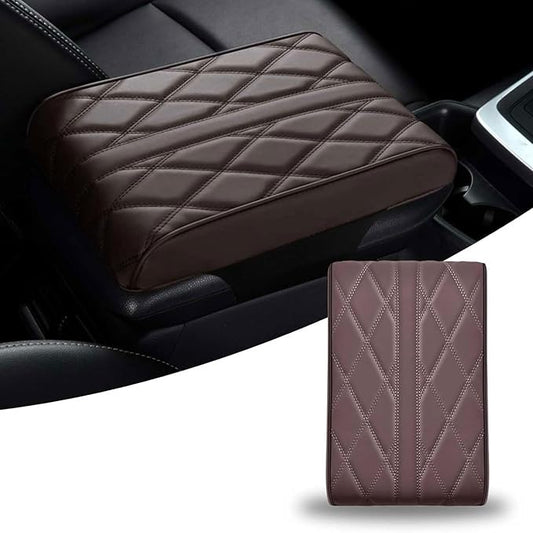 Car Armrest Cushion for Lincoln Nautilus 2018 2019 2020 2021 2022 2023 2024 2025, Car Center Console Cover Armrest Pad Soft Leather Car Interior Accessories,Coffee