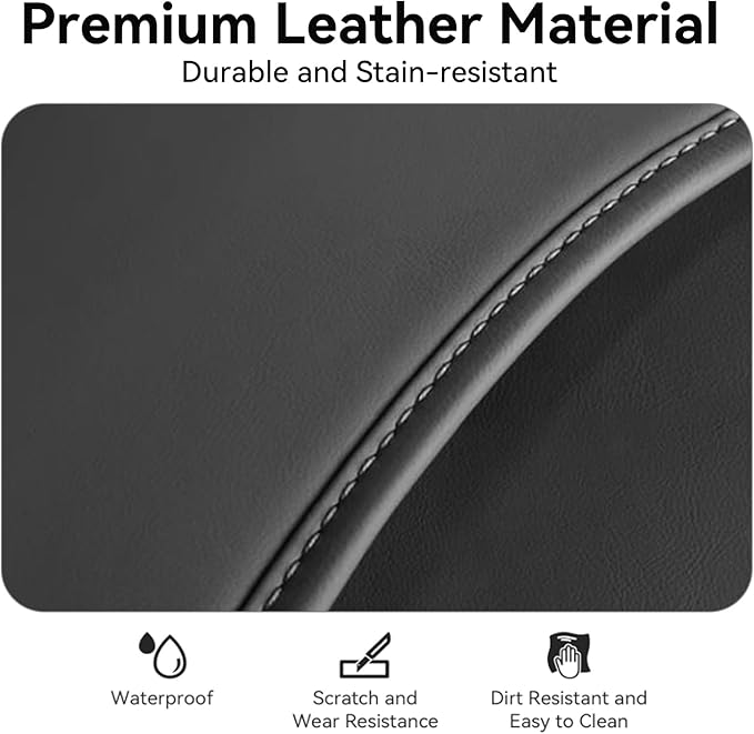 2 Pack Leather Seat Back Protector Custom for Tesla Model Y/3 Model S/X Accessories(Includes 2025 2026 Model Y & 2024-2026 Model 3 Highland), Seat Back Kick Protectors