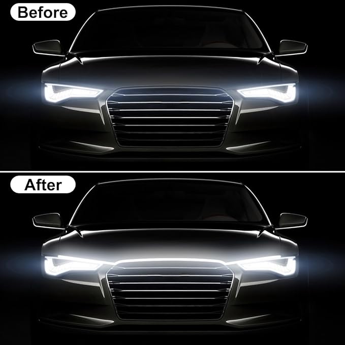 Car Hood Light Strip, 71 Inches Flexible Exterior LED Strip Lights Waterproof Hood Light Daytime Running Light Strip for Cars, Trucks (White)