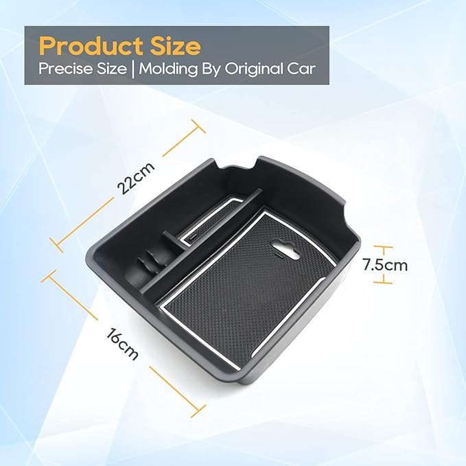 LFOTPP Seltos Center Console Organizer for 2022 2023 2024 Seltos [LX, S, EX, SX Turbo, S Turbo and Nightfall Editio] Armrest Center Console Organizer Tray 2022 2023 SeltosAccessories Secondary Insert