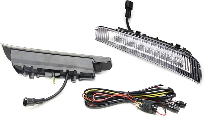 iJDMTOY JDM Style Exact Fit Xenon White LED Daytime Running Light Kit Compatible with 2017-2021 LCI Subaru BRZ, Clear Lens
