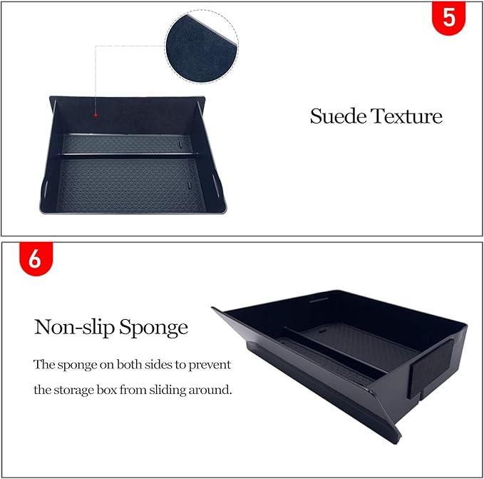 Jaronx Compatible with Tesla Model S/X Cubby Drawer, Center Console Organizer Storage Box Compatible with Tesla Model X/S Accessories (2012-2019 2020 2021)