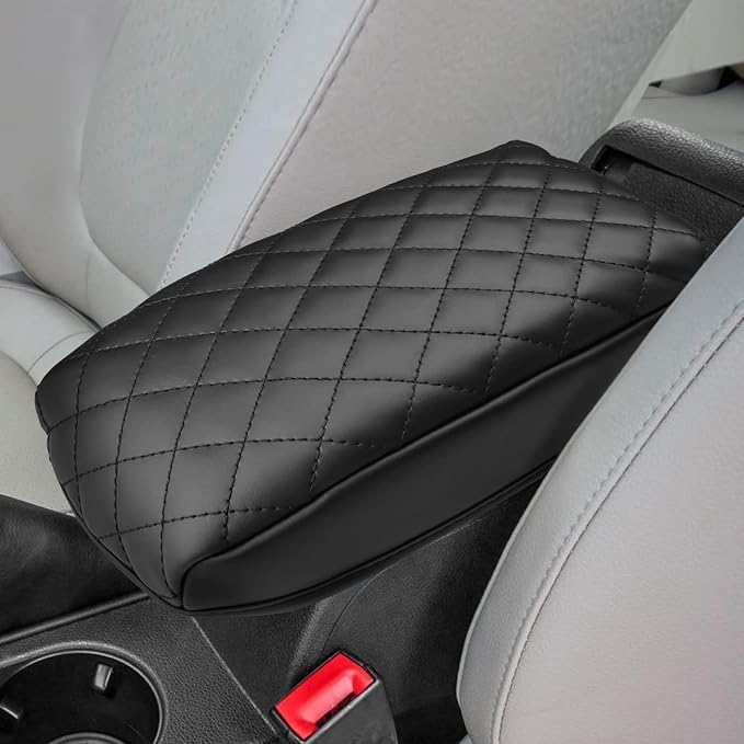 INTGET Car Center Console Armrest Cover for VW Volkswagen Jetta Accessories 2012 2013 2014 2015 2016 2017 2018 Middle Arm Rest Seat Box Cover Elbow Cushion Pad (Cushion, 2012-2018 A Version)