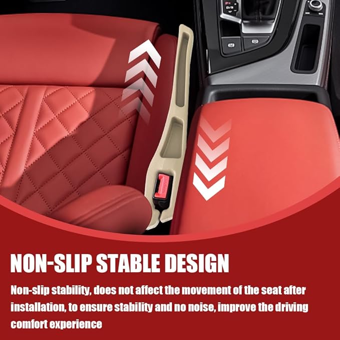 2PCS No Drop Seat Guard, Car Seat Gap Filler, Multi-Function Car Side Gap Filler for Prevent Items Falling, Universal Auto Blocker Between Seats Auto Organizer Accessories for Most Cars
