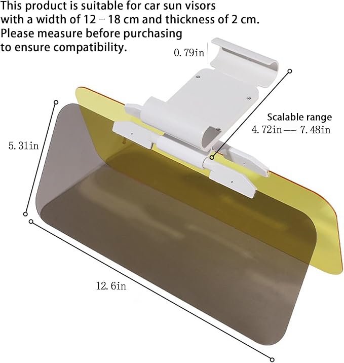 Car Sun Visor Extender-Glare Reflect Light Sun Visor Anti-Ultraviolet Business Vehicle Automobile Suppliesused Both Day and Night Plastic for Vehicles Sunshade