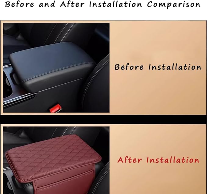 Car Armrest Cushion for Mazda CX-30 2019–2025 2026 DM,Multifunctional Car Armrest Heightening Pad,Car Center Console Cover,Waterproof Nappa Leather Arm Rest Protector,Brown