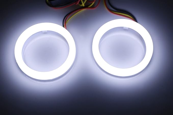 iJDMTOY Frosted Surface 6000K Xenon White SMD LED Angel Eyes Halo Ring Kit Compatible with Nissan 2006-2009 350Z, 2010-2020 370Z Fairlady Z