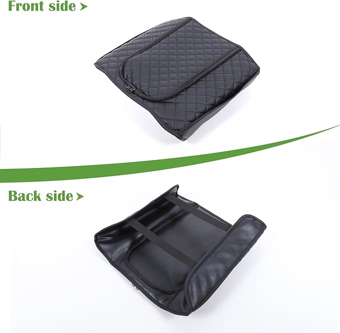 Center Console Armrest Cover Protector Pad Compatible with Toyota Tundra Sequoia 2022-2025 Leather Car Console Armrest Seat Cushion Waterproof Armrest Cushion Lid Interior Accessories (Style F)