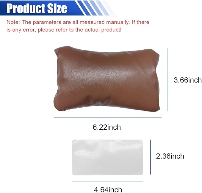 Car Knee Cushion Pad, PU Leather Automotive Center Console Elbow Armrest Pillow, Soft Auto Door Leg Support Pad Protector, Universal Vehicle Interior Comfort Accessories (Coffee)