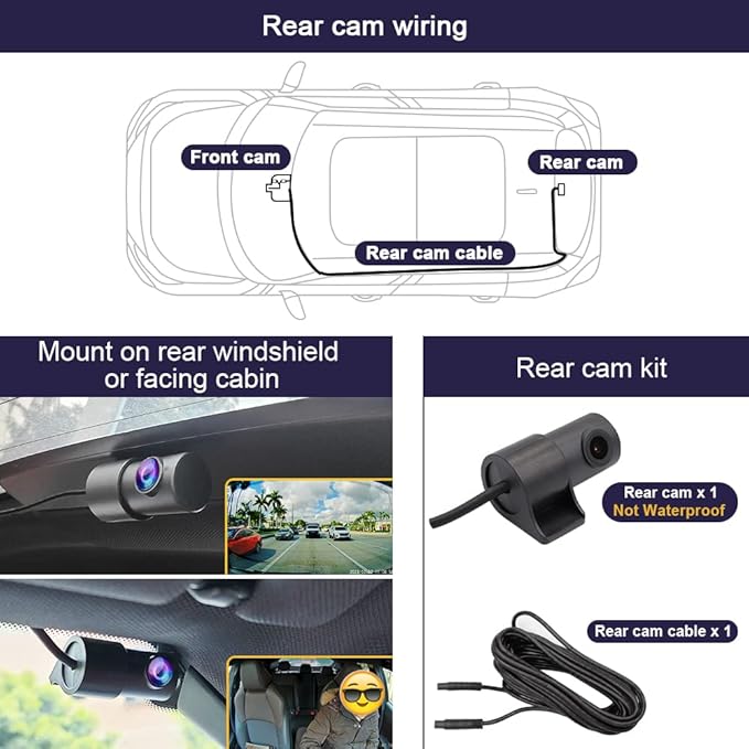 Fitcamx Front 4K+Rear 1080P Dash Cam Adapts for Land Rover Defender 90 110 130 2020-2026 (L663), Integratd OEM Look, 2 Way HD Video, WiFi & APP, Loop Recording, G-Sensor, Easy to Set, 128GB Card