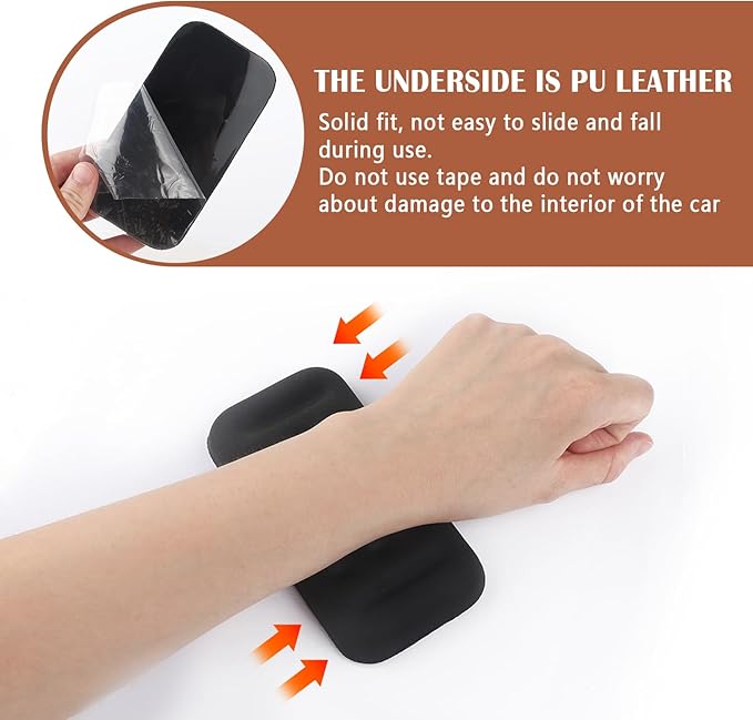 2PCS Car Arm Rest Elbow Pads,Comfortable Car Arm Rest Cushion with Memory Foam Pad for Arm Support,Universal Car Door Armrest Pad Car Interior Accessories (Black)
