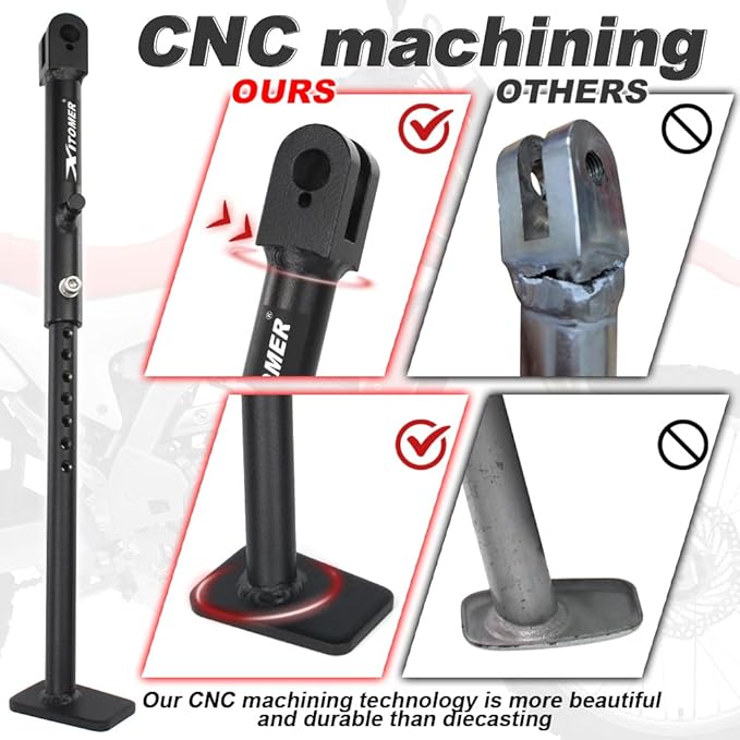 Xitomer 0-4 inch Adjustable Kickstand Fit for CRF250L 12-20 / CRF300L CRF300L Rally 2022-2025 / CRF250L Rally 18-21 / CRFL300LS 2023-2025 Motorcycle Adjustable Side stand