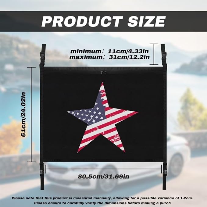 Car Roof Storage Bag American Star Print Car Seat Organizer Roof Storage All Car Storage Organizers Large Capacity Storage for Small Items
