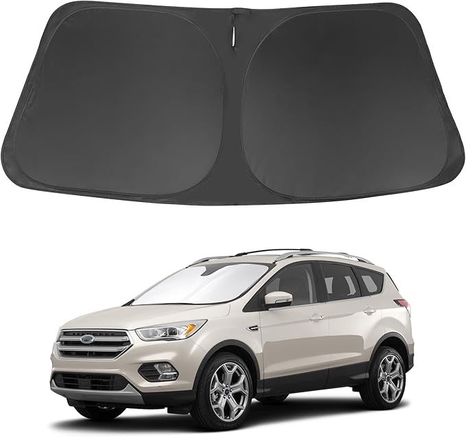 Windshield Sun Shade Compatible with Ford Escape 2013-2019 Accessories Foldable Window Sunshade Sun Visor Protector Blocks Sun Rays