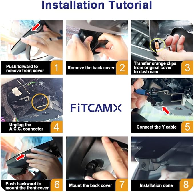 Fitcamx Front 2K+Rear 1080P Dash Cam Adapts for Lexus UX 2025 2026 300h Premium F Sport Handling Design, OEM Look, Dual HD Video, WiFi Connect & APP, Loop Recording, G-Sensor, Easy to Use, 64GB Card