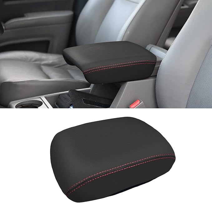 Compatible with Center Console Armrest Cover for Honda Ridgeline 2006-2014 Leather Arm Rest Storage Box Lids Cushion Protector Pad