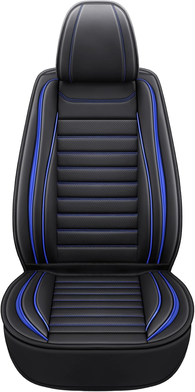 Leather Car Seat Covers Full Set, Universal Faux Leather Car Seat Covers 5 Seats, Automotive Seat Covers for Most Sedans SUVs Trucks, Front and Rear Seat Covers,Wine Red