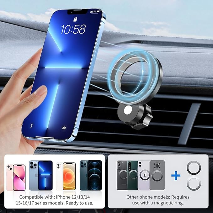 Car Magnetic Phone Mount for Toyota RAV4 2026 Auto Interior Accessories Best Cellphone Holder Mobile Cradle Cell Phones Navigation Charging Screen Magnet Stand Accessory